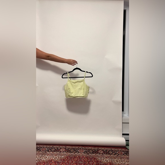 Vintage handmade Gingham lime green summer set | coord set - Picture 4 of 4